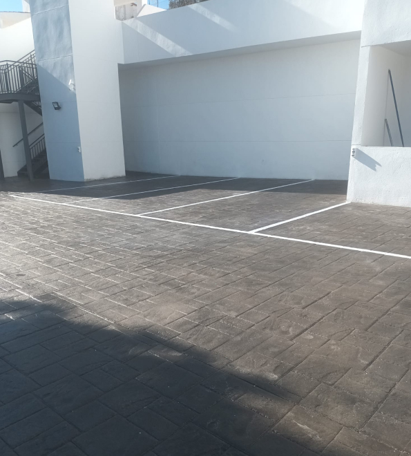 Parking de hormigón impreso